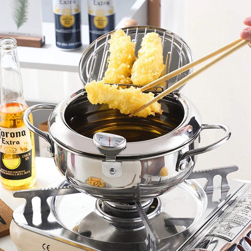 Домашняя Сковорода в японском стиле 304 дюйма с термометром и крышкой стальной