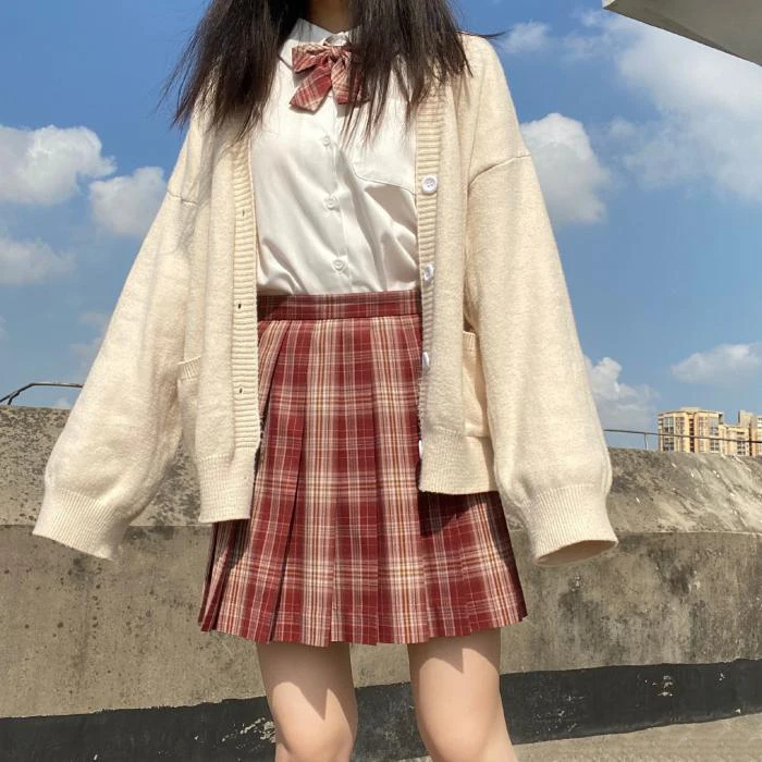 

Spring Korean Woman Sweaters Cardigan Solid Color V-neck Long Sleeve Knitted Sweater Women Autumn Clothes Knitwear Cosplay Tops