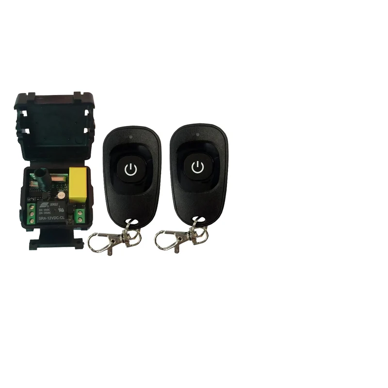 Беспроводной радиоуправляемый переключатель света AC 220V 1CH 1 CH с реле 10A и выходным радиоприемником модуля + однокнопочный черный передатчик "Включить".