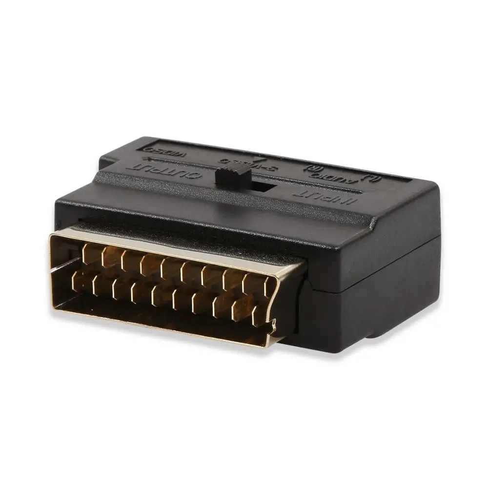 Onvian 20 контактов Scart штекер на 3 RCA розетка AV tv аудио S-видео адаптер Разъем