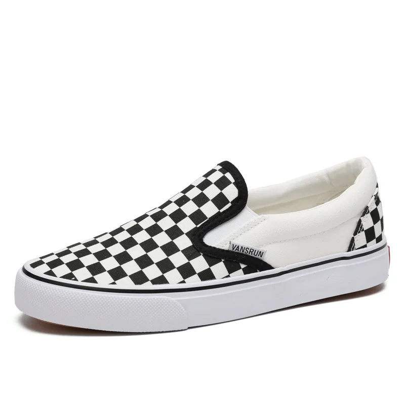 

VASIBAEN Wansba 2021 New Student Plaid Color With One Foot In Canvas Shoes