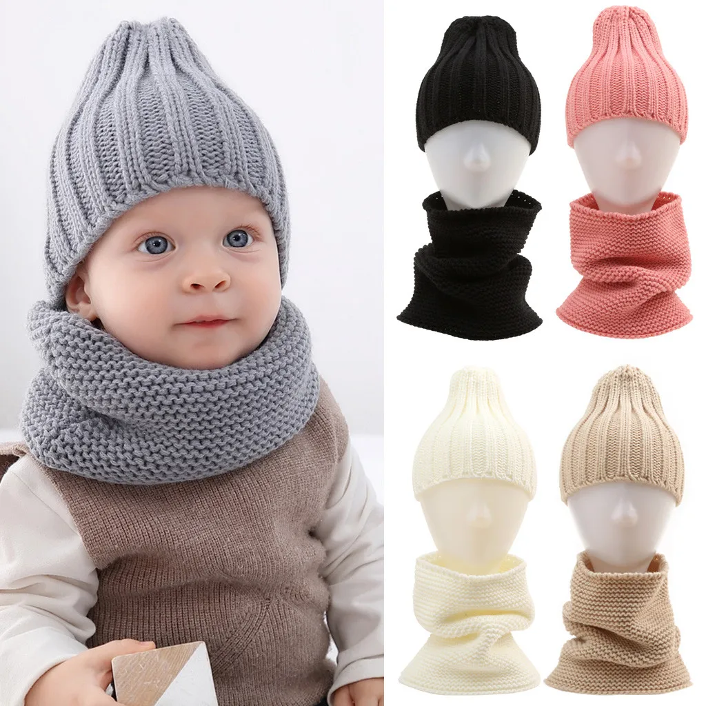 Милые детские зимние шапки Повседневные вязаные ручной работы с грубой