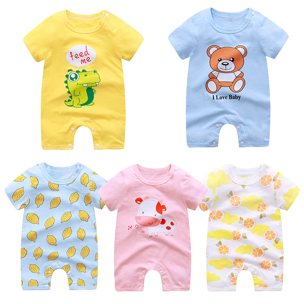 

Newborn clothing jumpsuit baby short-sleeved jumpsuit baby boy baby girl summer casual clothing hot sale