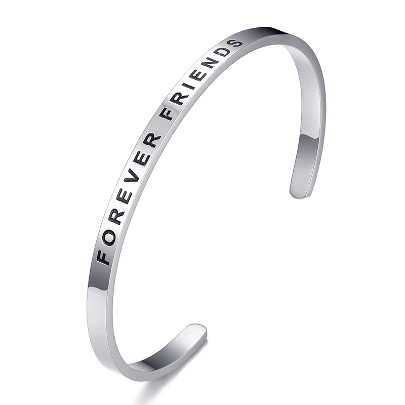Forever Friends диаметр 40 мм браслет из нержавеющей стали золото/серебро/розовое золото