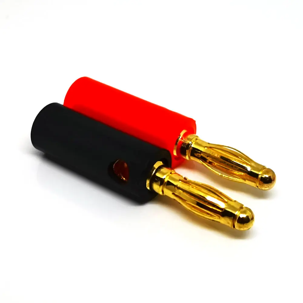 4 шт. аудио Динамик винт типа &quotбанан&quot золотой пластине Вилки разъемы мм черный