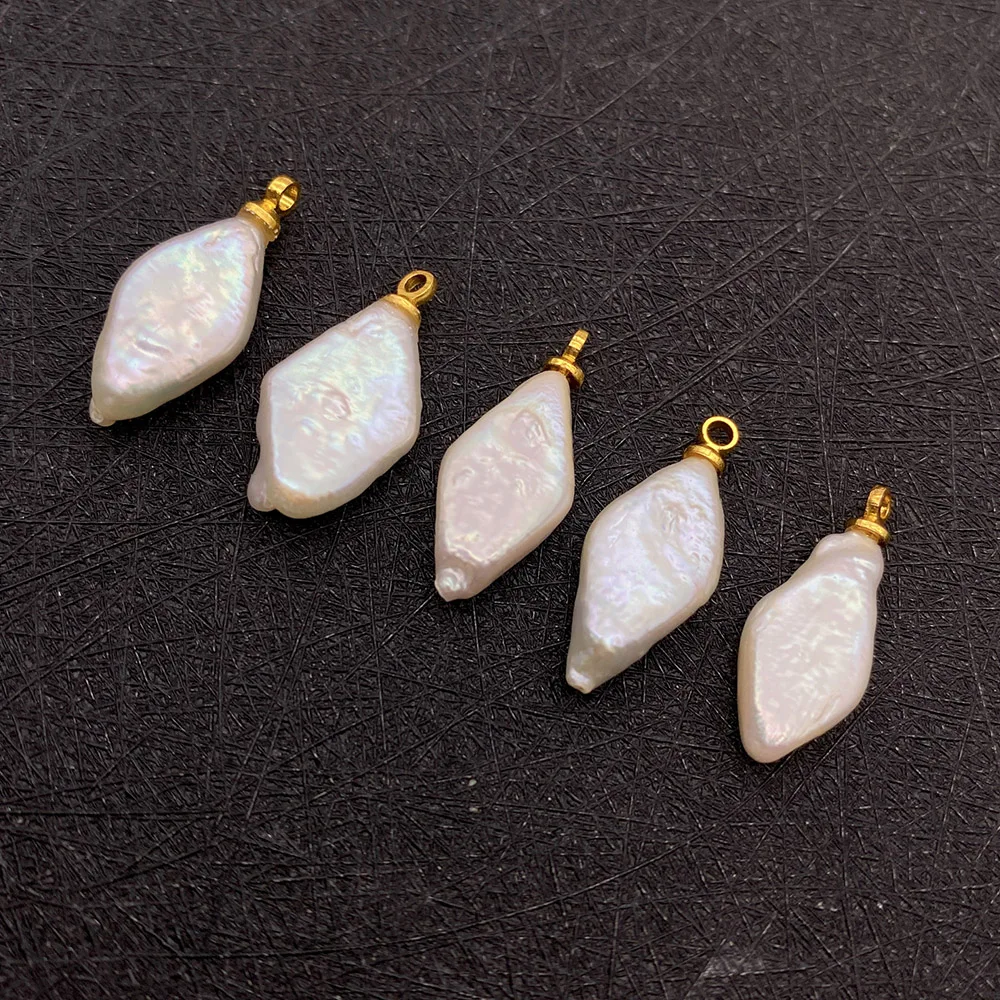 1 _ кулон из натурального пресноводного жемчуга бриллиантовый свободный бисер