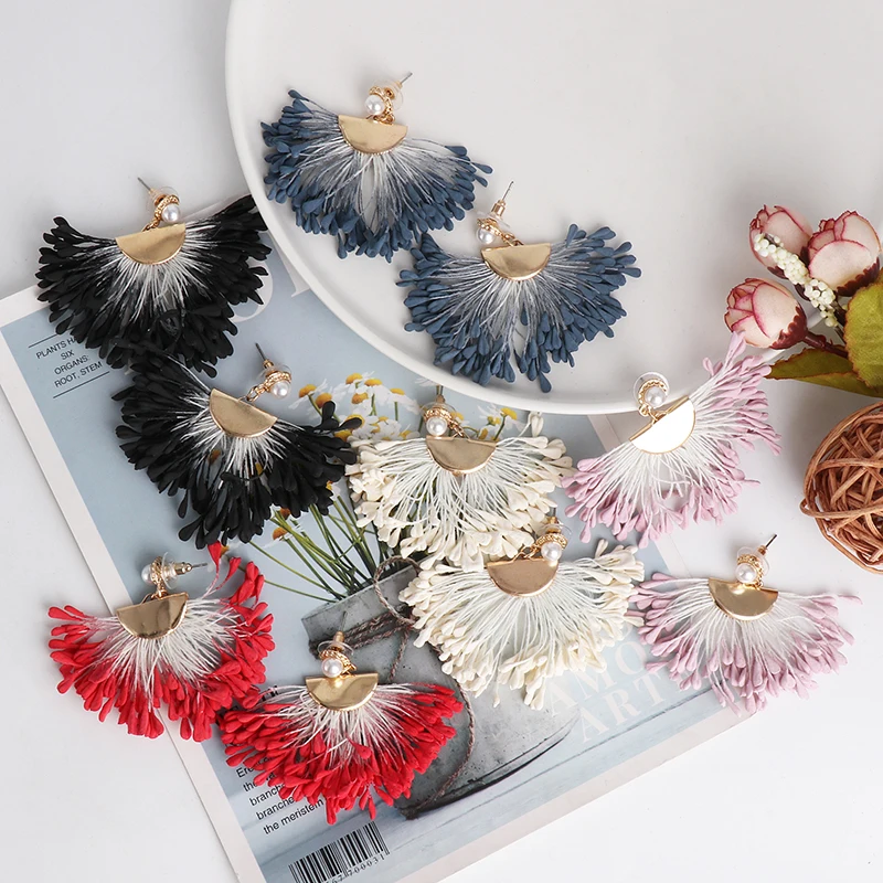 Женские висячие серьги JURAN винтажные этнические сережки подвески макси с