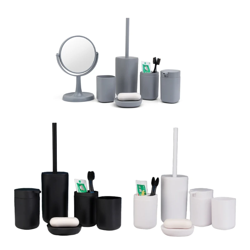 

Bathroom Accessories Set Toothbrush Cup Soap Box Lotion Dispenser for Home Bathroom Hotel Outdoor Traveling Supplies Care Tool