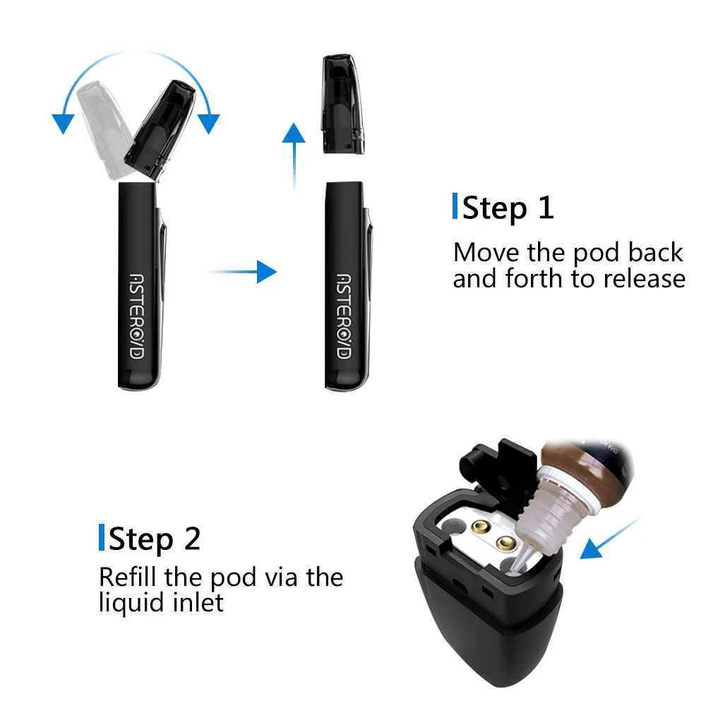 Thinkvape Астероидный стручок Vape комплект 420 мАч встроенный аккумулятор Комплект
