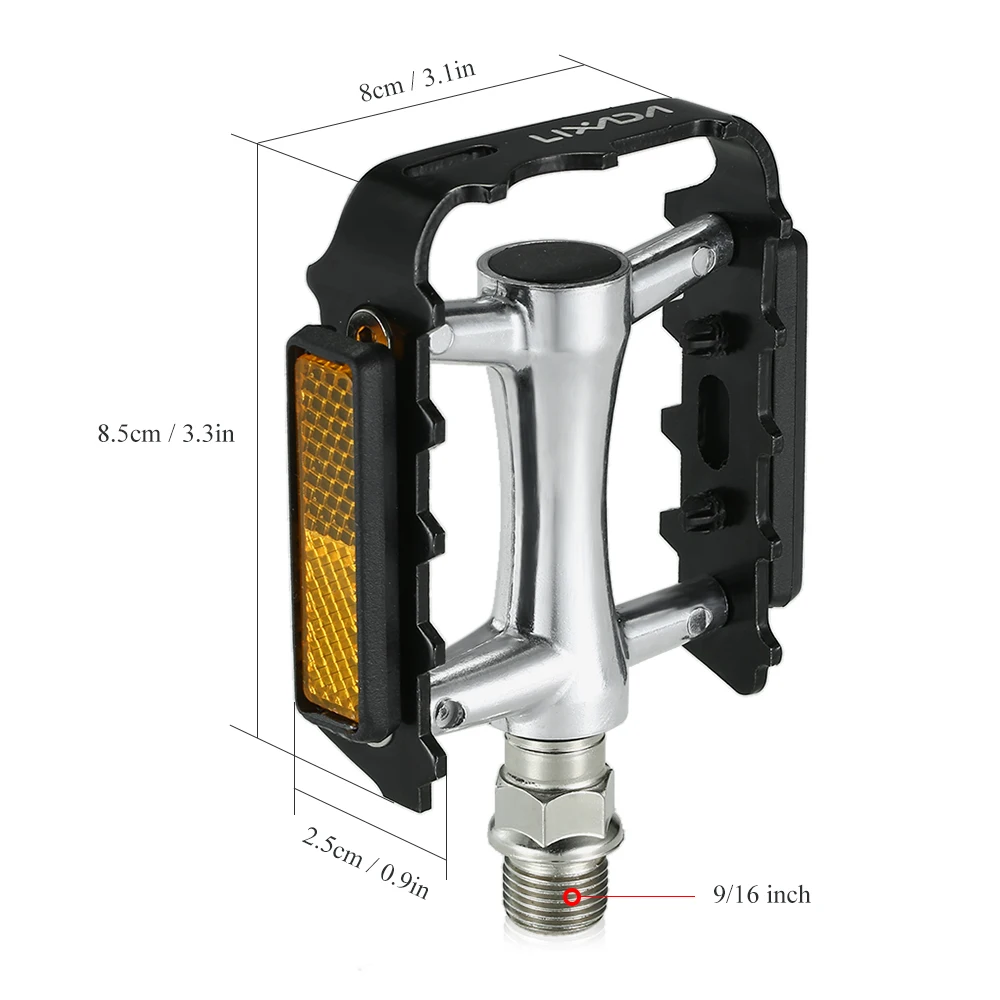 Lixada Anti-skid Bike Pedals Lightweight 9/16IN Bearing Road MTB Bicycle Aluminum alloy Steel Ball | Спорт и развлечения