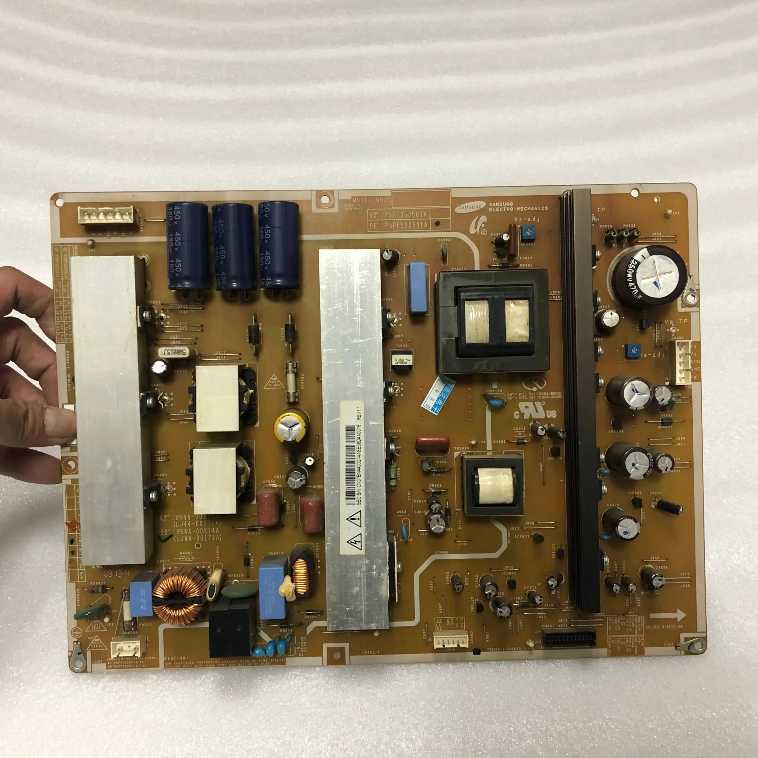 Бесплатная доставка, оригинальный тест 100% для PS50B350B1, плата питания PSPF520501A, Фотогалерея