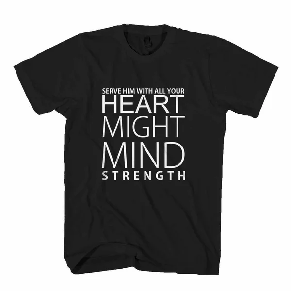 

LDS Missionary Gift Serve Him with All Your Heart Might Mind Strength Man's T-Shirt