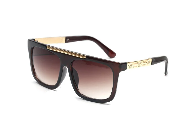 TEA GIFANSEE негабаритные Квадратные Солнцезащитные очки Мужские Роскошные Брендовые женские винтажные дизайнерские темные очки uv400 очки ретро - Цвет линз: TEA