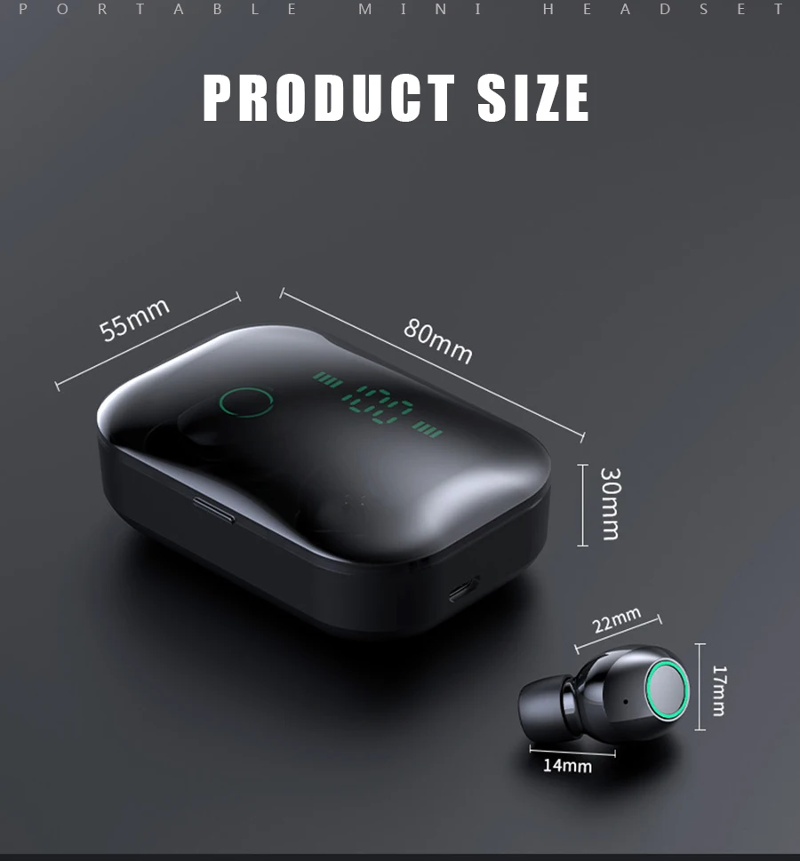 M7 TWS Bluetooth наушники 8D бас объемная гарнитура IPX7 водонепроницаемый шумоподавление Гарнитура спортивные наушники беспроводные наушники