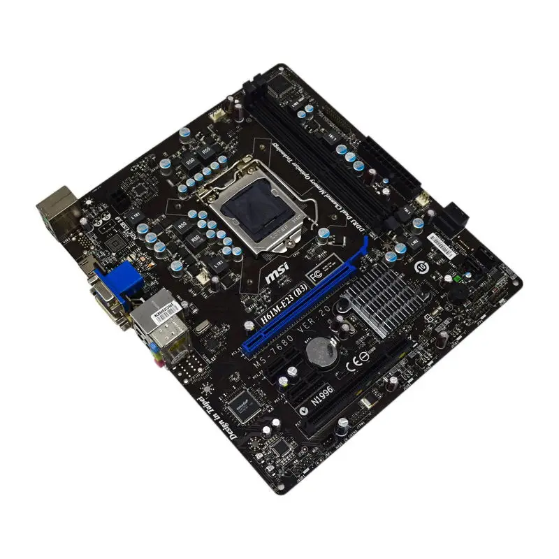 msi h61m e23 b3 desktop intel h61 motherboard lga 1155 ddr3 ram micro atx sata 2 usb2 0 supports core i3 3240t cpus placa mãe free global shipp