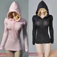 16 hooded tights clothes model fit for 12 female phicens tbl figure body toys women sports hooded coat