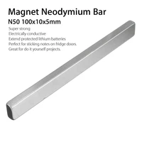 100x10x5mm n50 ndfeb long cuboid block bar rare earth neodymium magnet permanent super strong powerful magnets imanes
