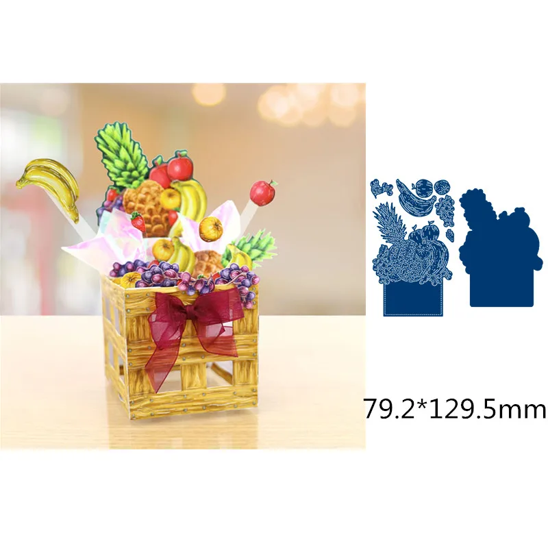 CK0153 Рождественская Подарочная коробка Цветочная корзина металлическая резка Скрапбукинг альбом бумага самодельная открытка украшение ремесло тиснение высечки - Цвет: CK0153