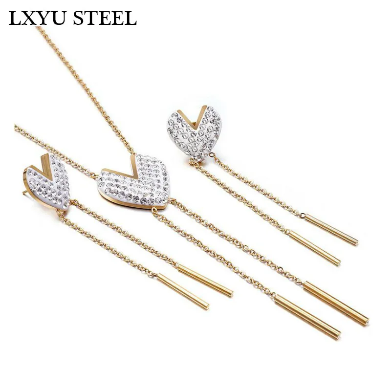 Роскошное циркониевое ожерелье с любовным сердцем реальный подарок на день