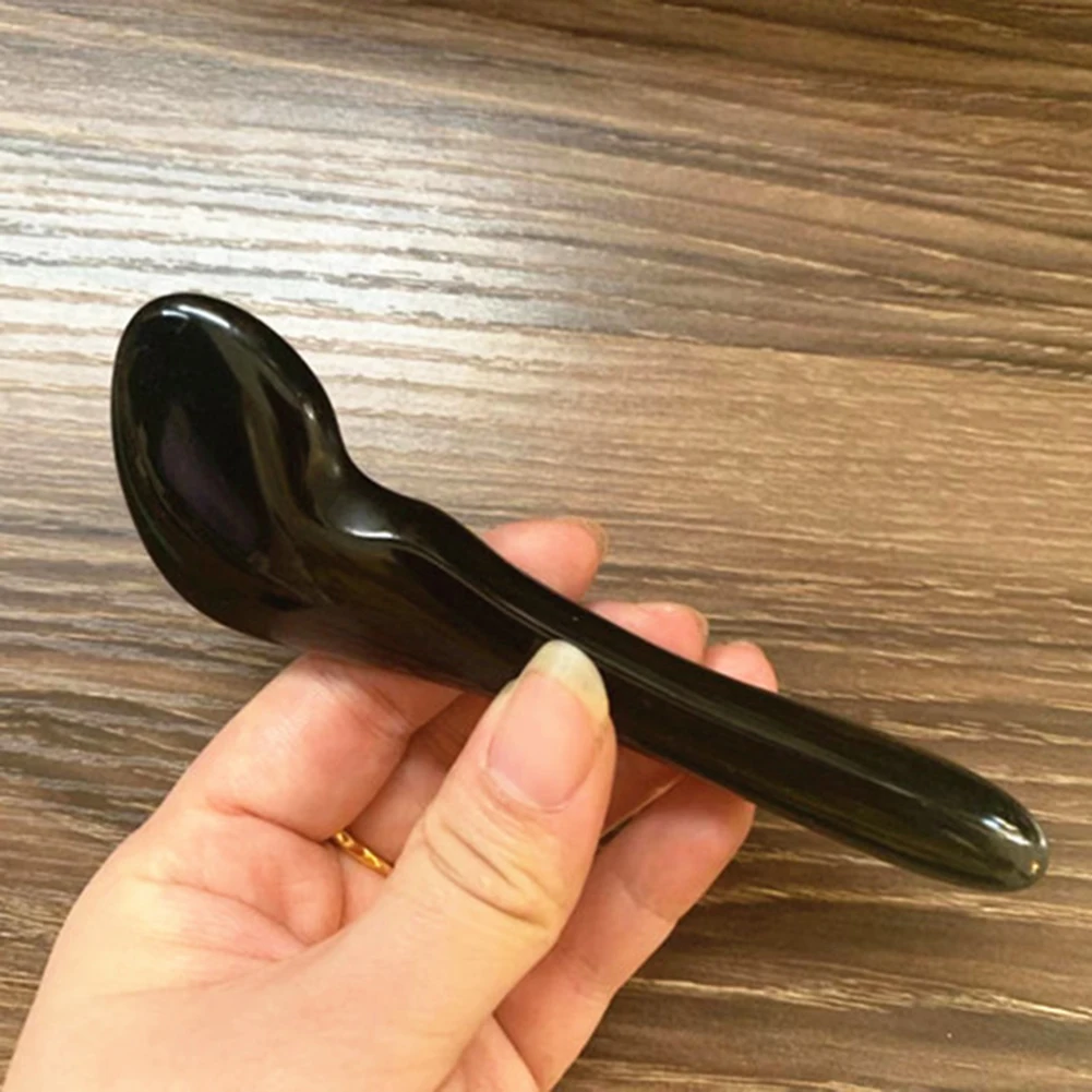 Кожей расслабляющий массаж рук инструмент обсидиан гуаша Acupuntura камнями скребок