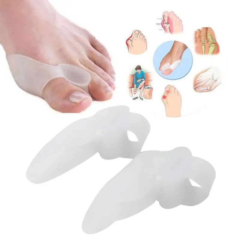 1 Pair=2 Pcs Gel Silicone Bunion Corrector Big Toe Separators Straightener Spreader Foot Care Tool Hallux Valgus Separator | Красота и