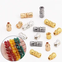 10pcs fashion copper pipe screw clasps barrel screw end caps for bracelet necklace jewelry hand making finding diy accessories