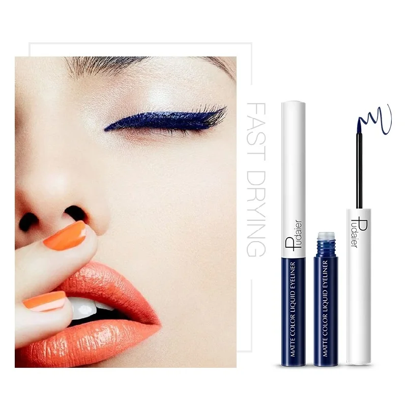 Вампирский стиль красочные жидкая подводка для глаз черная синее матовый