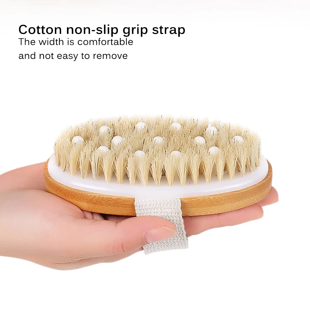 Щетка для тела натуральный кабан щетины органический сухой кожи щетка