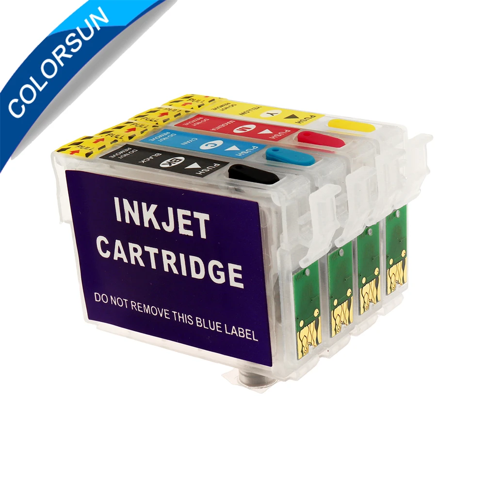Colorsun T1271-T1274 Refillable ink cartridge for EPSON 60 545 645 840 845 WF-3520 3530 3540 7010 7510 7520 with ARC chips | Компьютеры и