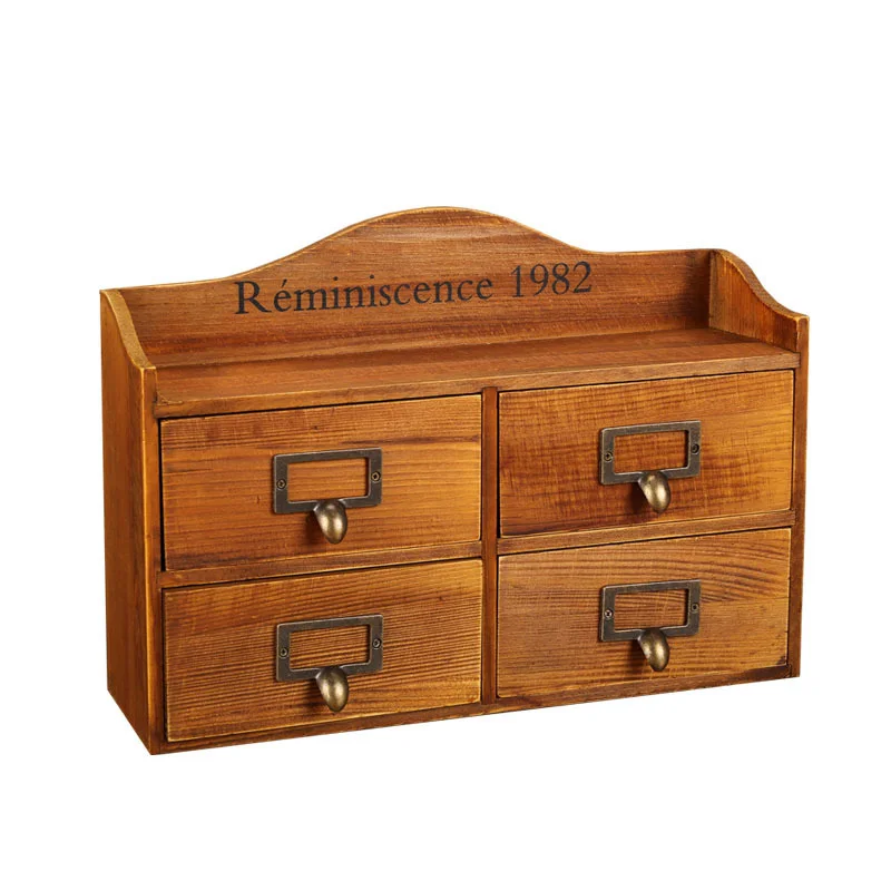 Европа Винтаж сосны мульти Слои деревянный ящик для хранения ювелирных изделий