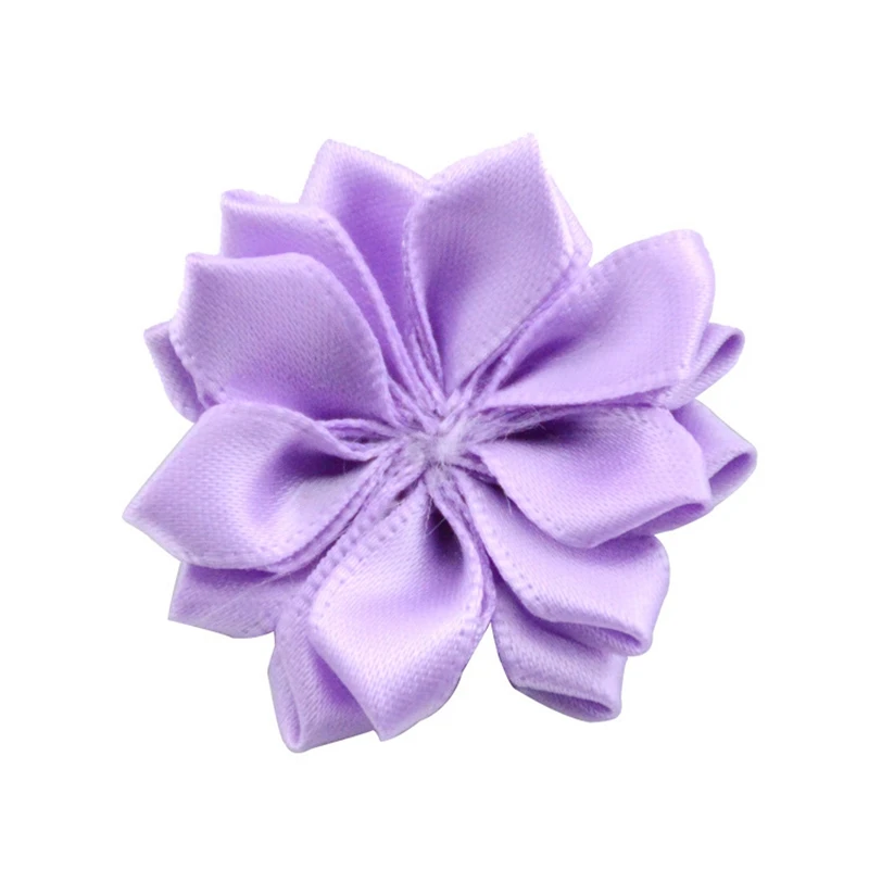 34-10pcs Nishine 1," 10 шт./лот 16 Petaled атлас с розочками лента цветы с жемчужной кнопкой используется для повязка на голову" сделай сам "заколки аксессуары для волос - Цвет: 34-10pcs