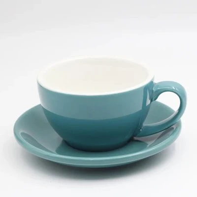 Lake Blue 150 мл 220 мл 250 мл 300 мл высококачественные керамические кофейные чашки набор кофейных чайных чашек простой европейский стиль капучино Цветочные чашки латте кружка - Цвет: Lake Blue