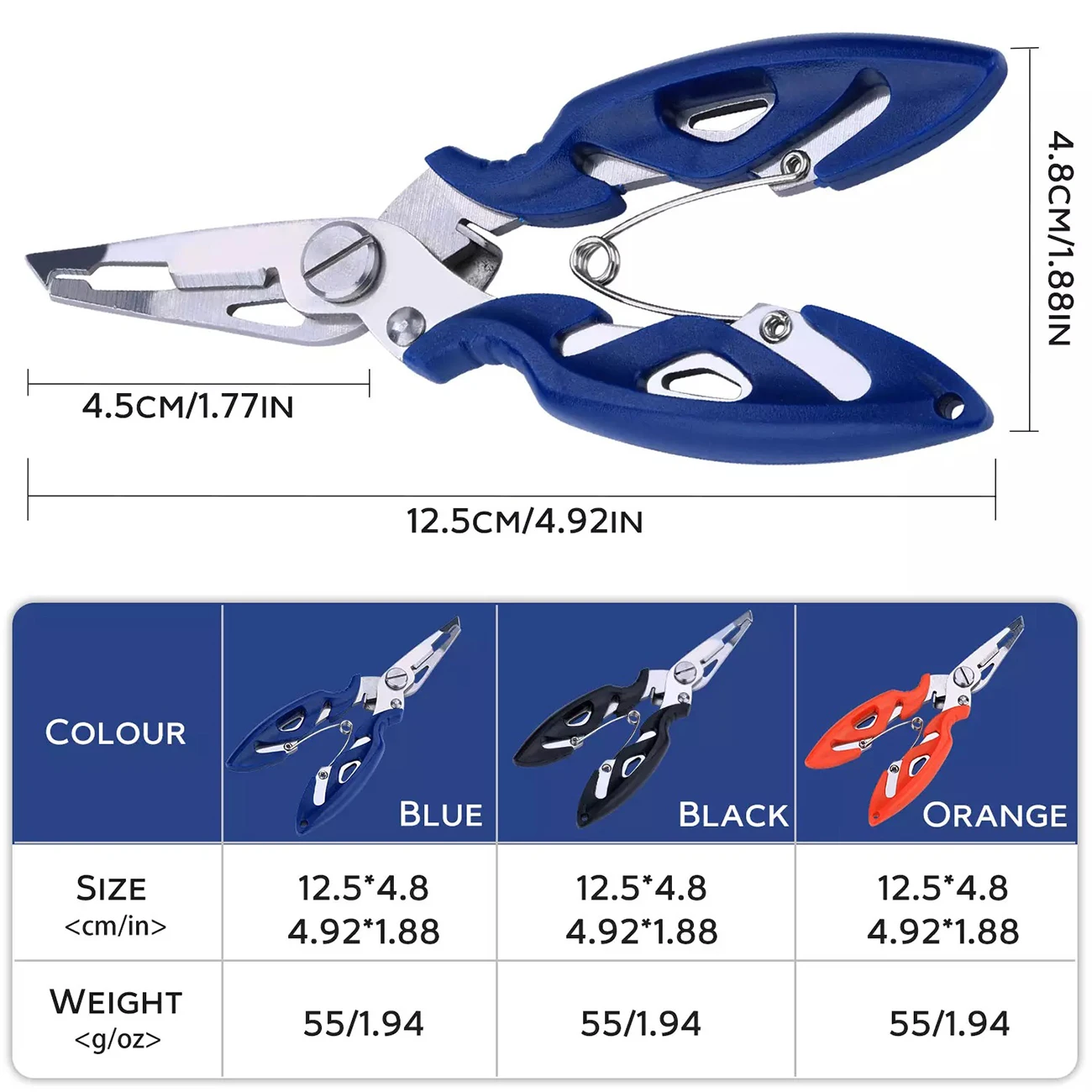 

Fishing Plier Scissor Braid Line Lure Cutter Hook Remover etc. Tackle Tool Cutting Fish Use Tongs Multifunction Scissors Stainle