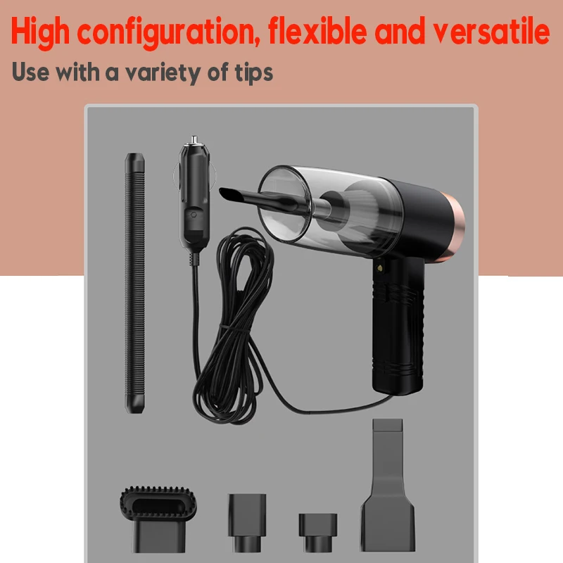 

3 in 1 120W 4500PA Handheld Vacuum Cleaner with LED Light Powerful Vacuum Cleaner Wet&Dry Use For Auto Car Home Computer