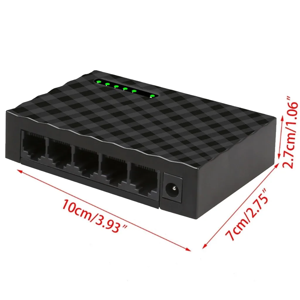 Новый 5-портовый мини-концентратор RJ45 для сетевого коммутатора Fast Ethernet