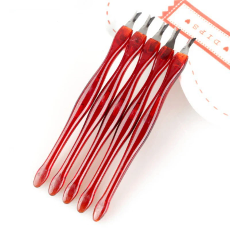 5 шт. из нержавеющей стали для удаления кутикулы ногтей вилка Маникюрный