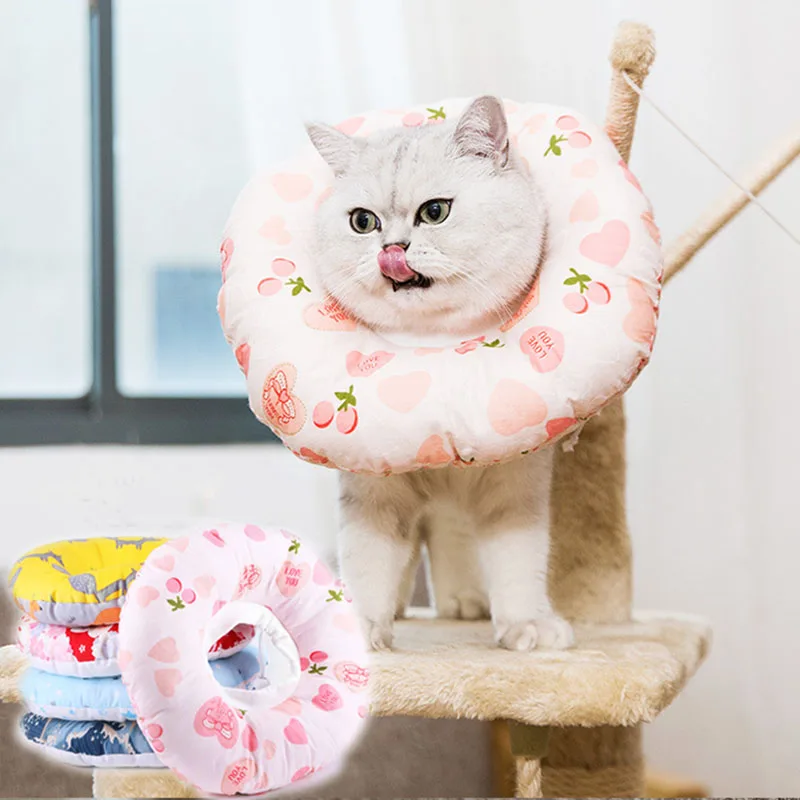 Защитный ошейник для домашних питомцев мягкая регулируемая подкладка кошек и