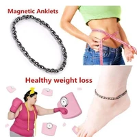 direct shipping 2021 lose weight trendy womenmen charm magnetic black stone boy girl anklets natural brazilian health care gift