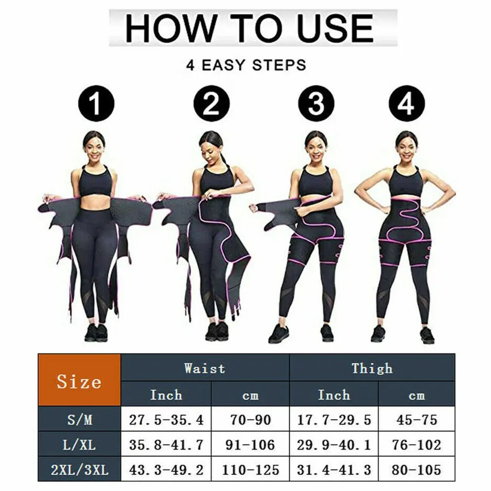 

Women Sport Waist Support Legs Support Slimming Leg Shaper Thigh Trimmers Warmer Slender Shaping Legs Compress Belt Shapers