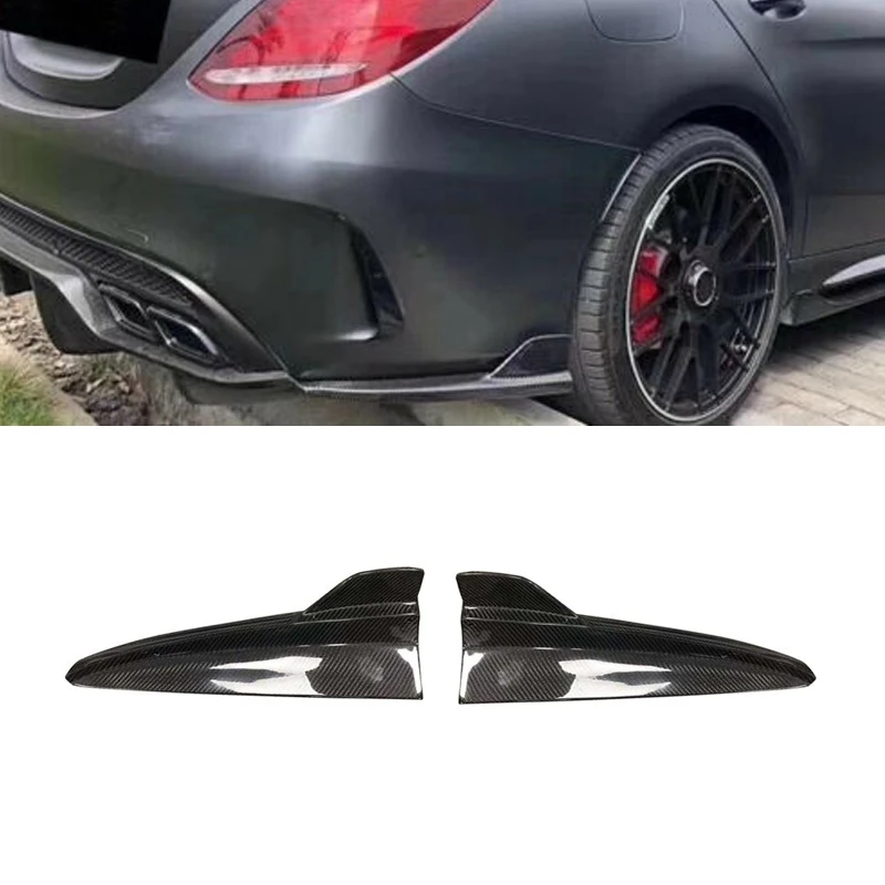 Углеродного волокна задний диффузор сплиттер на бампер губ уголок щитки для