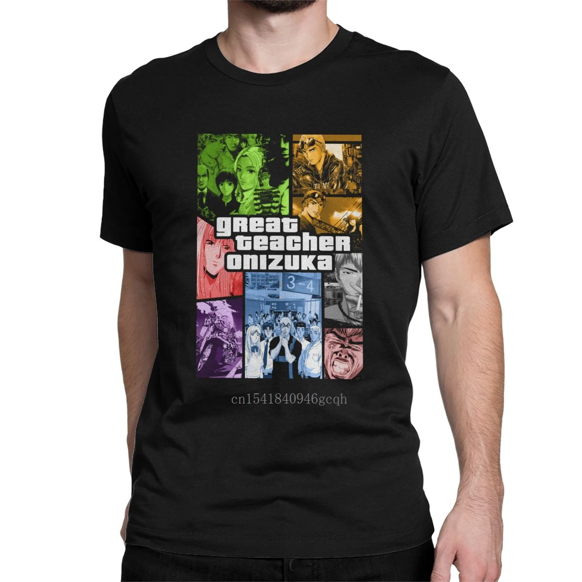 

Great Teacher Onizuka T Shirt Men Pure Cotton Novelty T-Shirt Round Neck Manga Japan Tees Short Sleeve Clothing Birthday Present