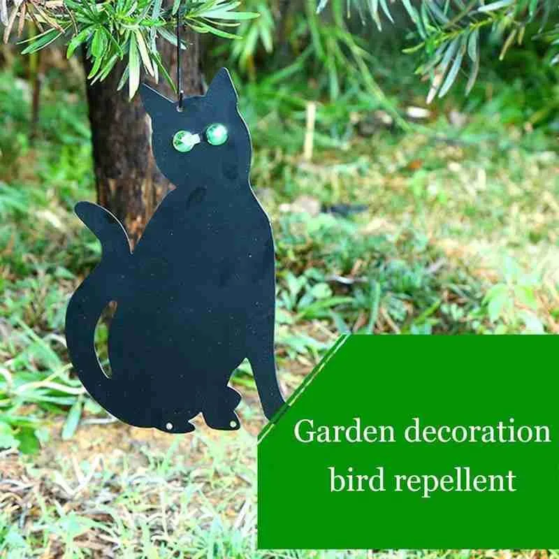

Shape Bird Scarer Black Metal Hunting Decoy Garden Yard Bird Scarer Mice Control Decoration Deterrent Deter Pest Scarec C4H3
