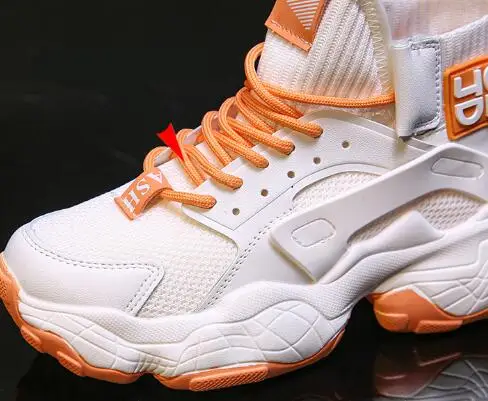 

High Top Sock Breathable Sneakers Autumn Spring Womens Shoes Chunky Ladies Sport Shoes White Sneakers Soft Lightweight