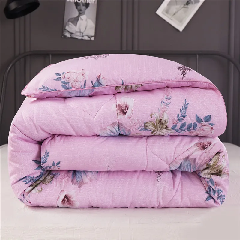 

Luxury Soft Warm Blanket Multicolor Choose High Quality Winter Comforter 100% Feather Fabric Quilt Duvet King Queen Twin Size