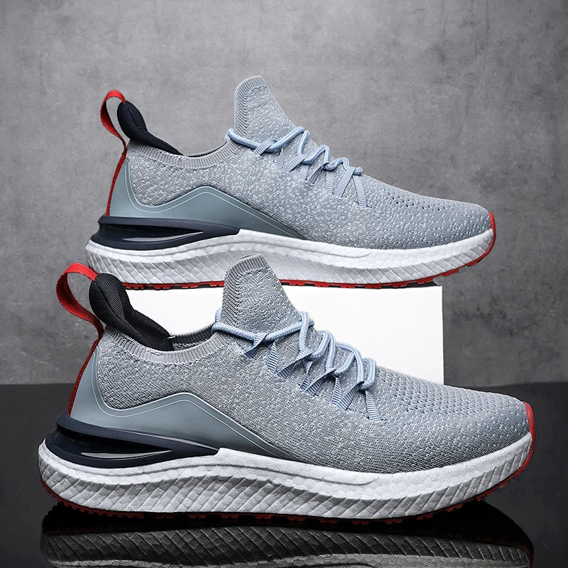 

Men's sports shoes 2021 popcorn mesh non-slip wear-resistant low-cut flying shoes fashion trend casual comfortable running shoes