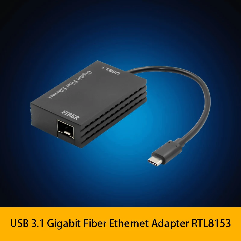 

Type-C Gigabit Fiber Server Network Card 1000M SFP Server Fiber Network Card RTL8153