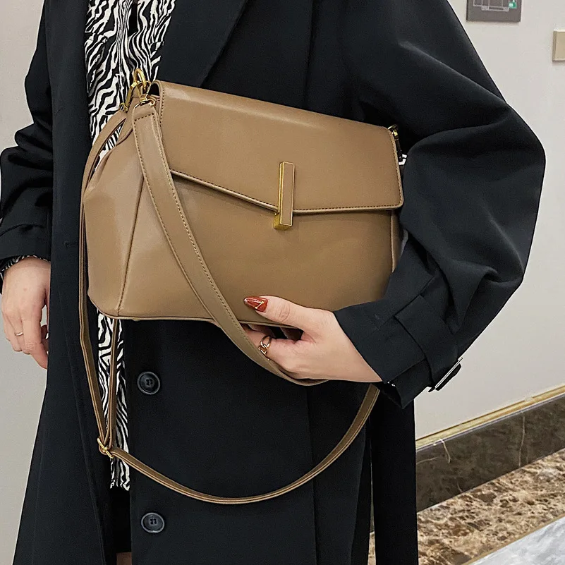 

Luxury Brand Women's Handbags Fashion Pu Leather Shoulder Bag Designer Famous Solid Color ladies Crossbody bags Two hand bags