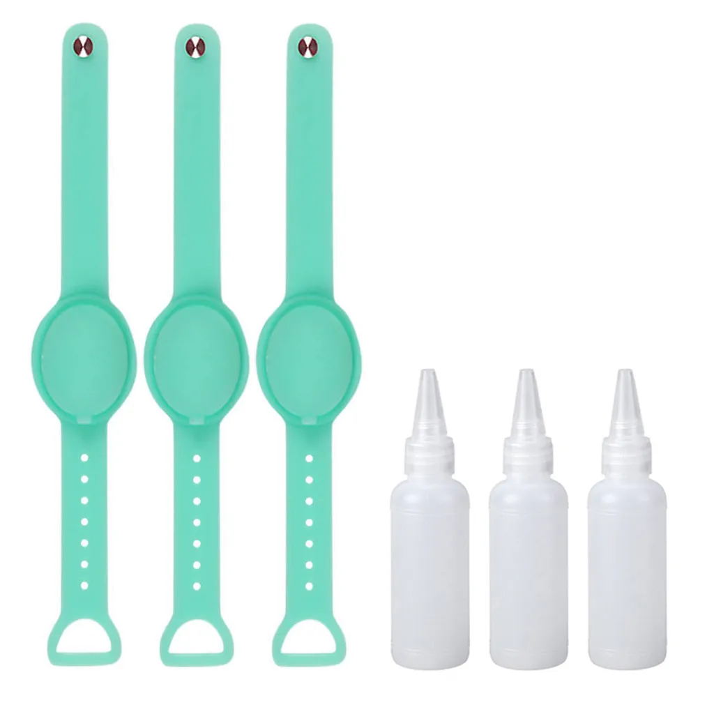 

3PCS Wristband Hand Dispenser Hand Sanitizer Dispensing Silica gel Portable Bracelet Wristband Hand Band Wrist