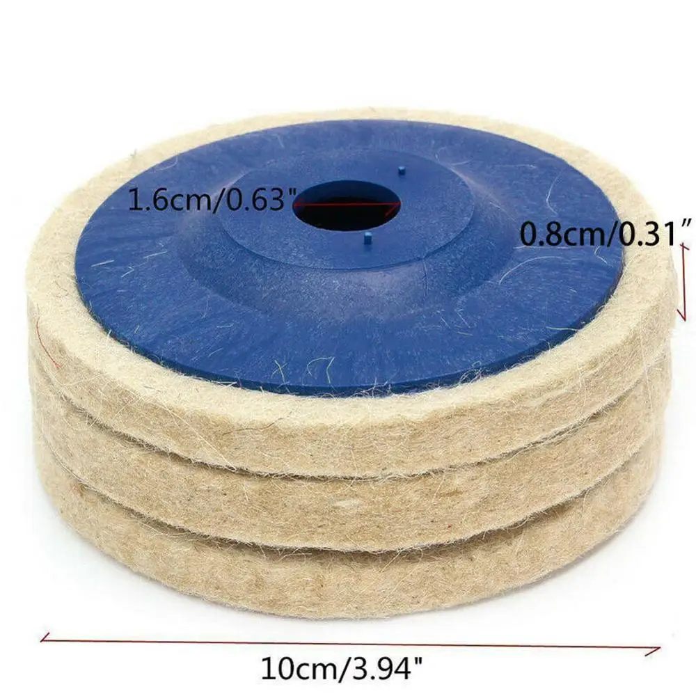 

1 Pc 4 Inch Wool Polishing Pads Buffing Angle Grinder Felt Pad 100mm Abrasive Set Useful Wheel Polishing Tools Disc O6S7
