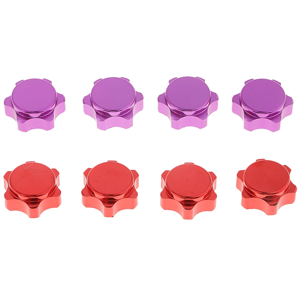 

4x Aluminum Wheel Hub Cover 17mm Hex Nut for RC 1/8 Model Car Upgrade Parts